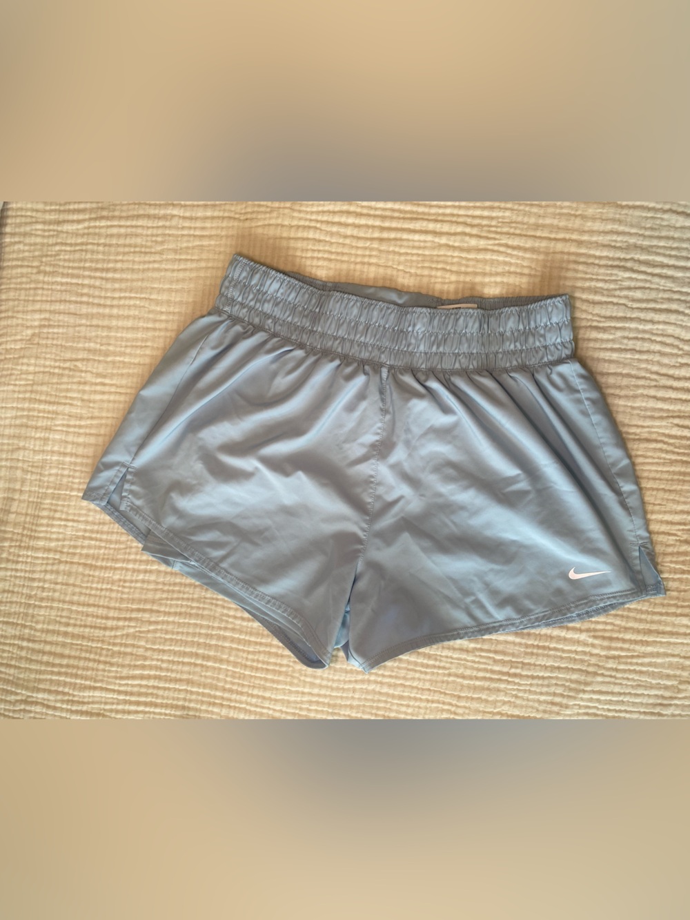 Nike Dri-FIT Running Shorts Built In Compression Liner Gray Blue Size Medium
